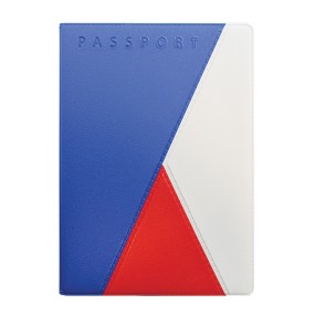 Обложка для паспорта "Трио", голубая