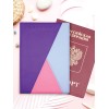Обложка для паспорта "Трио", фиолетовая