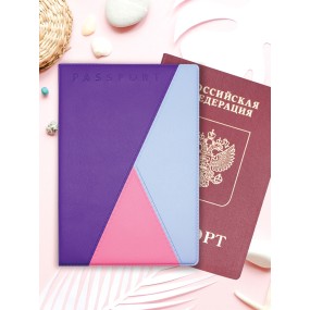 Обложка для паспорта "Трио", фиолетовая