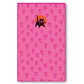 Блокнот неоновый с ручкой "Сердце" розовый неон, 110*190