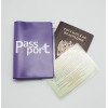 Обложка для паспорта с карманом, фиолетовая