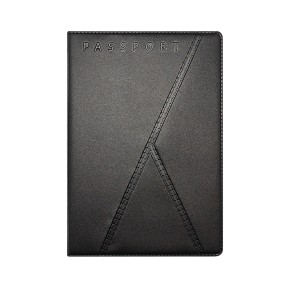 Обложка для паспорта Трио 134*188 мм, черная