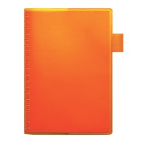 Блокнот с петлёй, цветной блок, 125х180, оранжевый