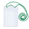 Комплект 10 шт: Бейджи вертик. на зелёном шнуре
