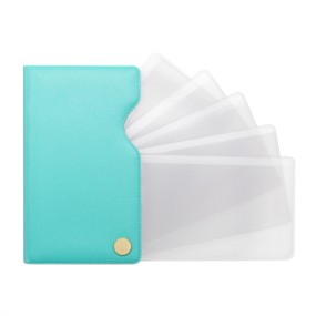 Футляр для пластиковых карт, бирюзовый, 67*113