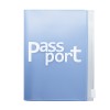 Обложка для паспорта с карманом, светло-голубая