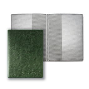 Обложка для паспорта Passport, 188*134, зеленый кожзам